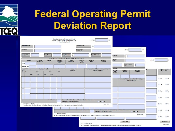 Federal Operating Permit Deviation Report Federal Operating Permit Deviation Report