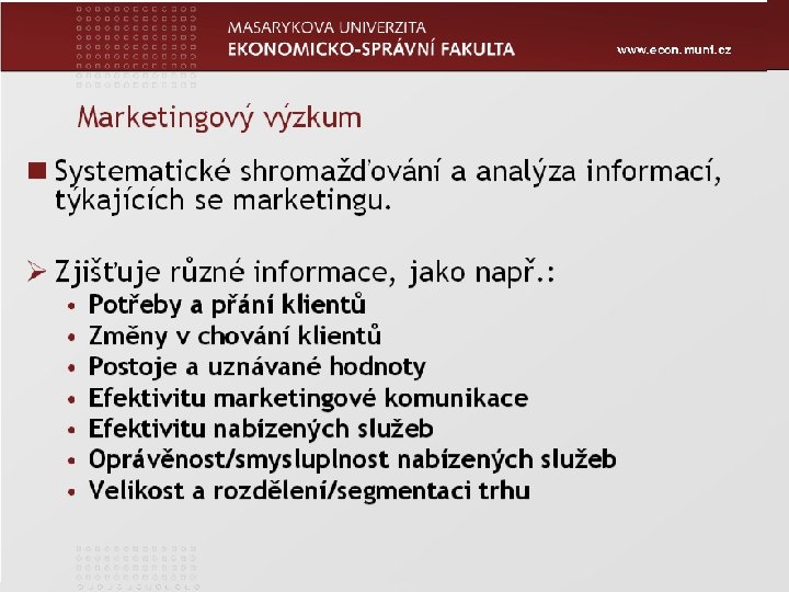 www. econ. muni. cz Zápatí prezentace 20 