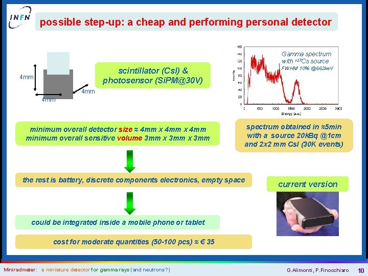 possible step-up: a cheap and performing personal detector Gamma spectrum with 137 Cs source