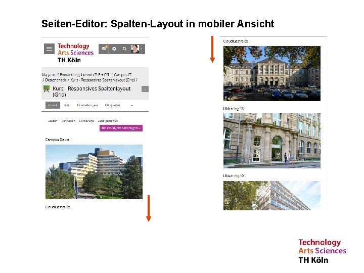 Seiten-Editor: Spalten-Layout in mobiler Ansicht Prof. Dr. Elisabeth Exempel Ggf. Funktionsbezeichnung Instituts- und/oder Fakultäts-,