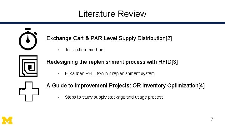 Literature Review Exchange Cart & PAR Level Supply Distribution[2] • Just-in-time method Redesigning the