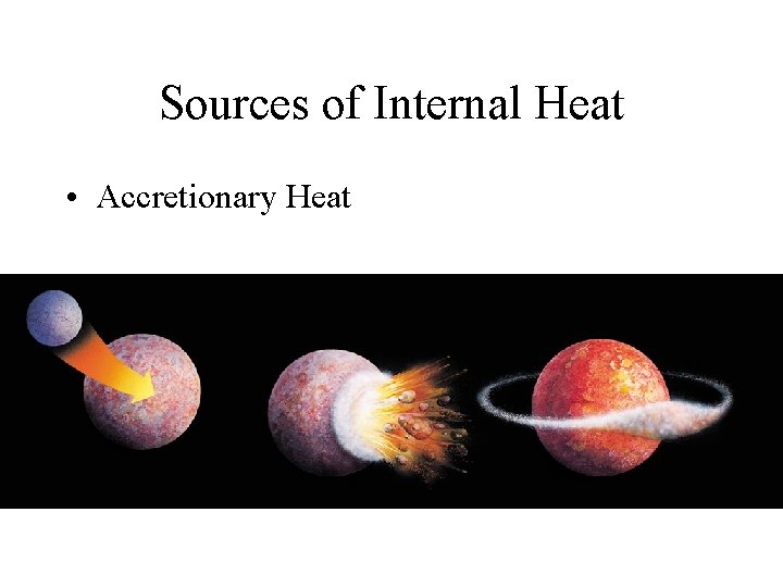 Sources of Internal Heat • Accretionary Heat 
