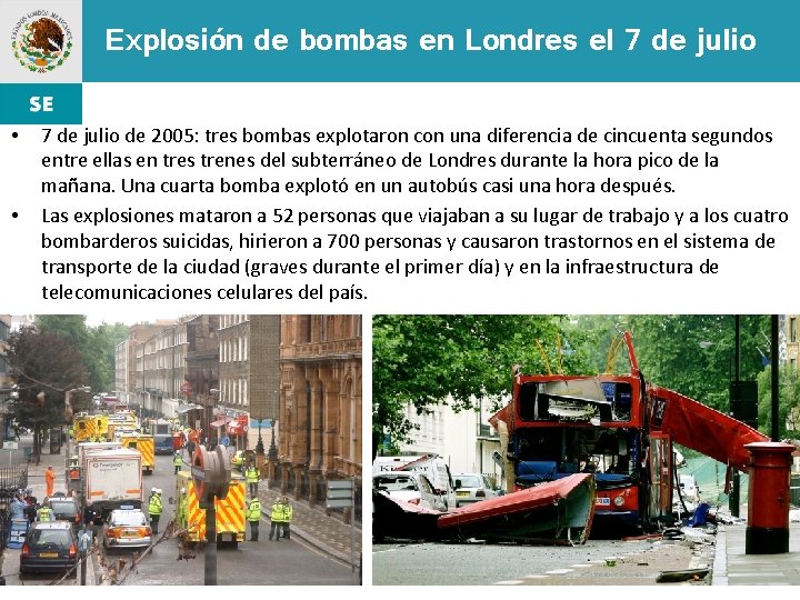 Explosión de bombas en Londres el 7 de julio • • 7 de julio