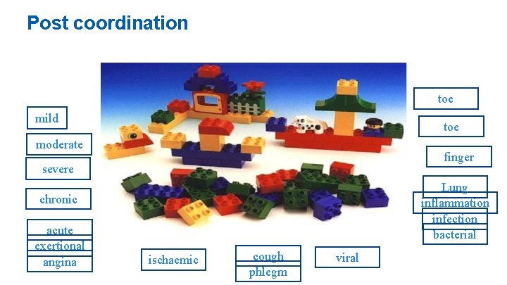 Post coordination toe mild toe moderate finger severe Lung inflammation infection bacterial chronic acute