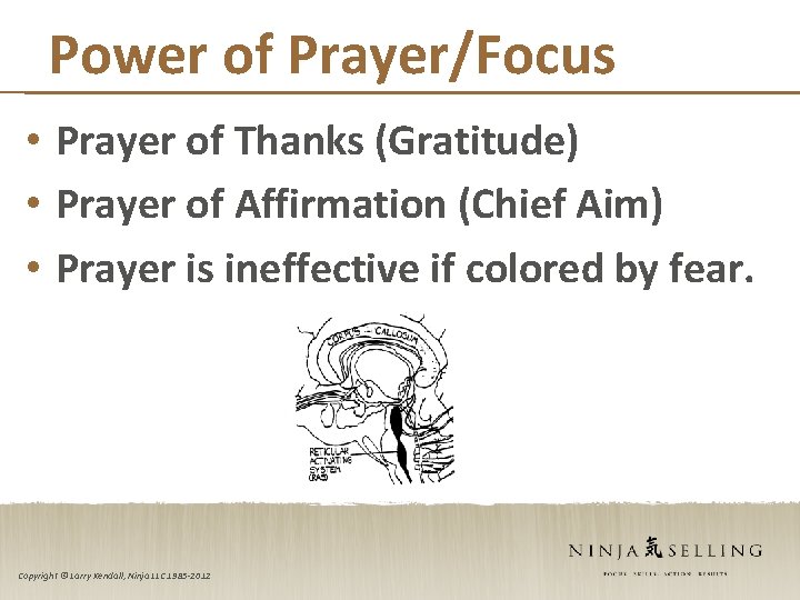 Power of Prayer/Focus • Prayer of Thanks (Gratitude) • Prayer of Affirmation (Chief Aim)