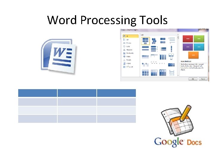 Word Processing Tools 