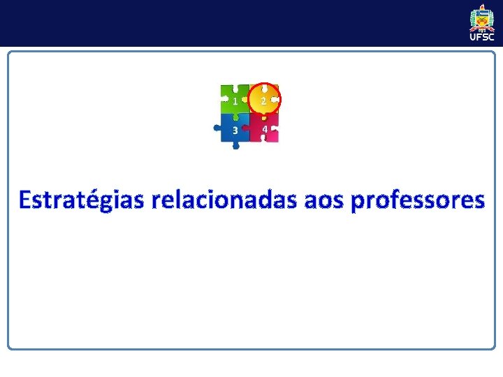 Estratégias relacionadas aos professores 