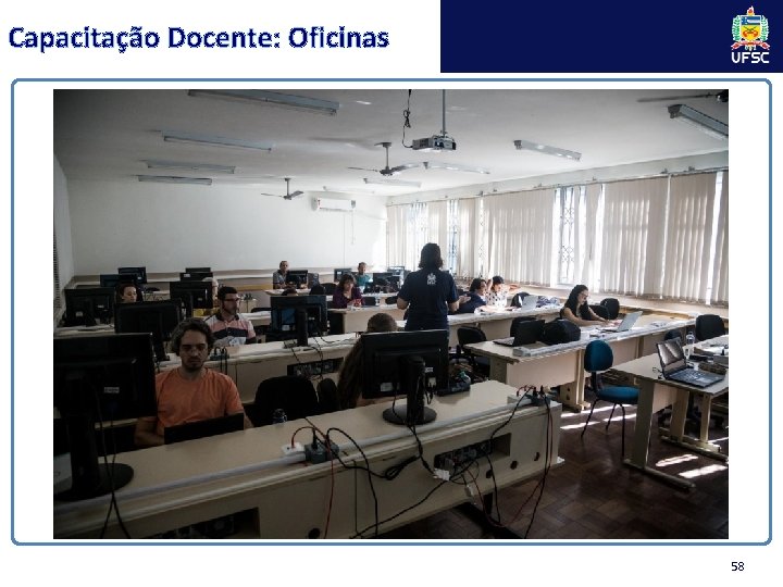 Capacitação Docente: Oficinas 58 