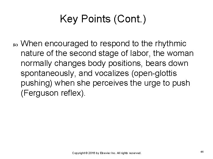 Key Points (Cont. ) When encouraged to respond to the rhythmic nature of the