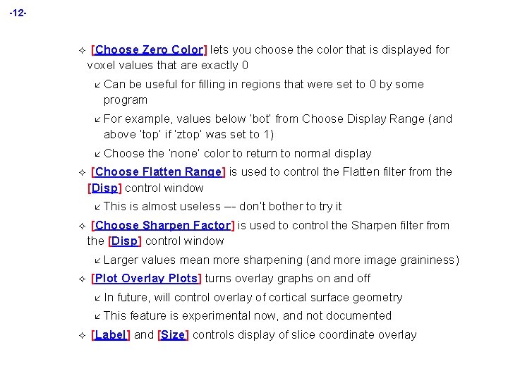 -12 - ² [Choose Zero Color] lets you choose the color that is displayed