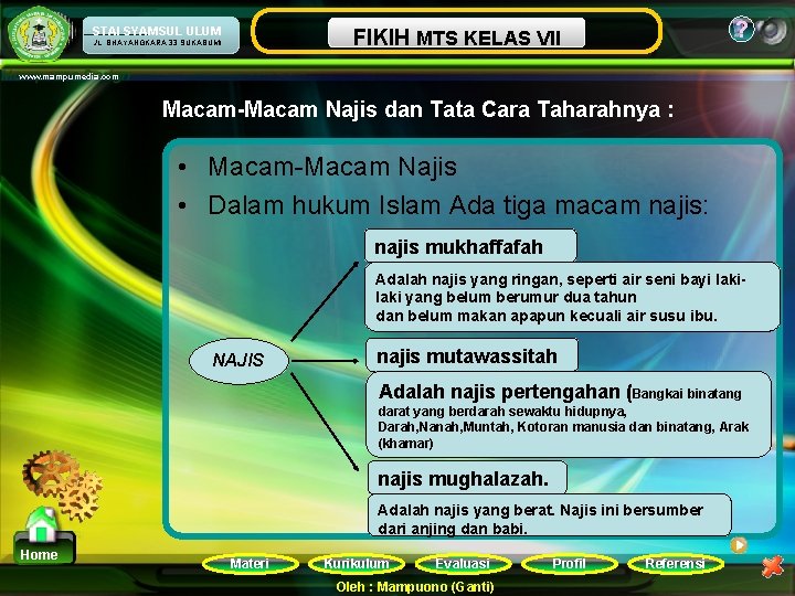 ? MATAMTS PELAJARAN FIKIH KELAS VII NAMA SEKOLAH ULUM STAI SYAMSUL JL. BHAYANGKARA 33
