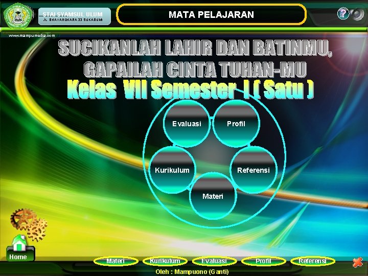 ? MATA PELAJARAN NAMA SEKOLAH ULUM STAI SYAMSUL JL. BHAYANGKARA 33 SUKABUMI Alamat www.