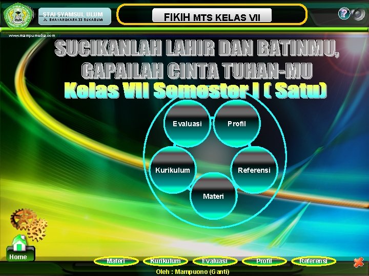 ? MATAMTS PELAJARAN FIKIH KELAS VII NAMA SEKOLAH ULUM STAI SYAMSUL JL. BHAYANGKARA 33