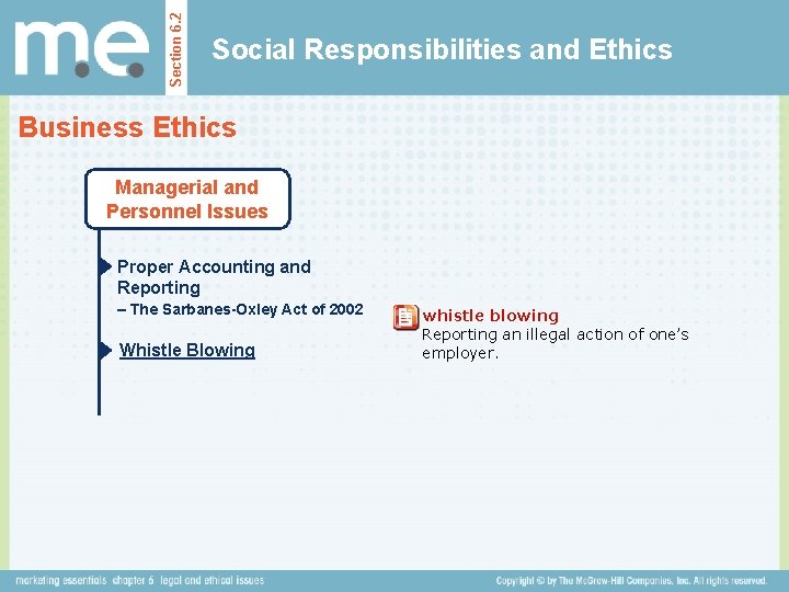 Section 6. 2 Social Responsibilities and Ethics Business Ethics Managerial and Personnel Issues Proper Section 6. 2 Social Responsibilities and Ethics Business Ethics Managerial and Personnel Issues Proper