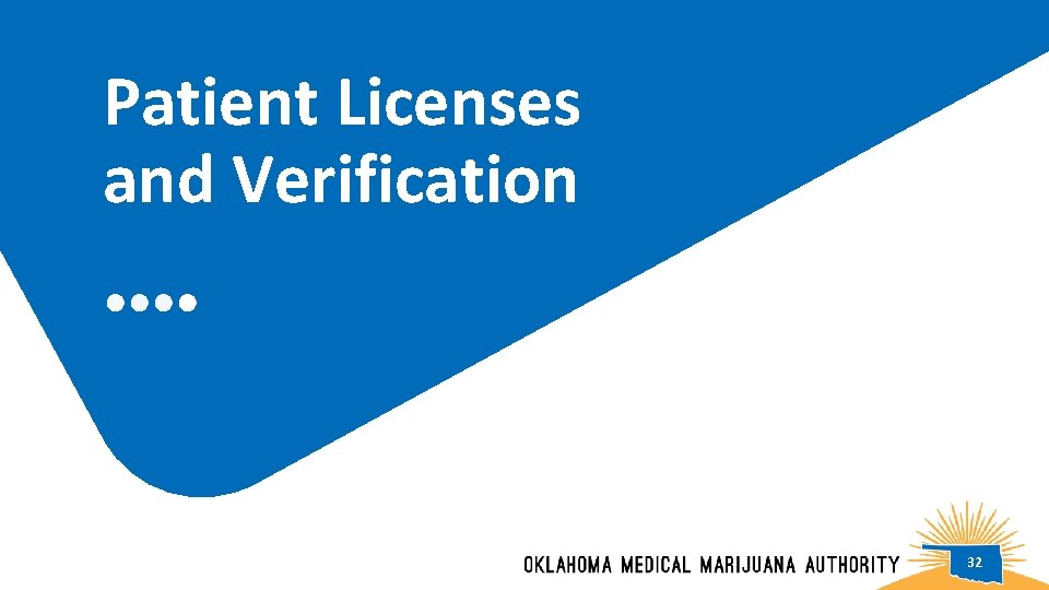 Patient Licenses and Verification 32 