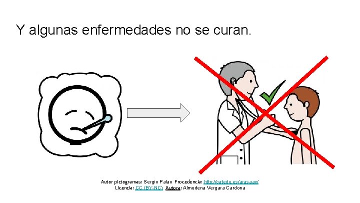 Y algunas enfermedades no se curan. Autor pictogramas: Sergio Palao Procedencia: http: //catedu. es/arasaac/