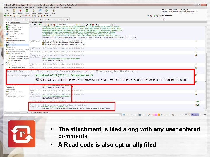  • The attachment is filed along with any user entered comments • A