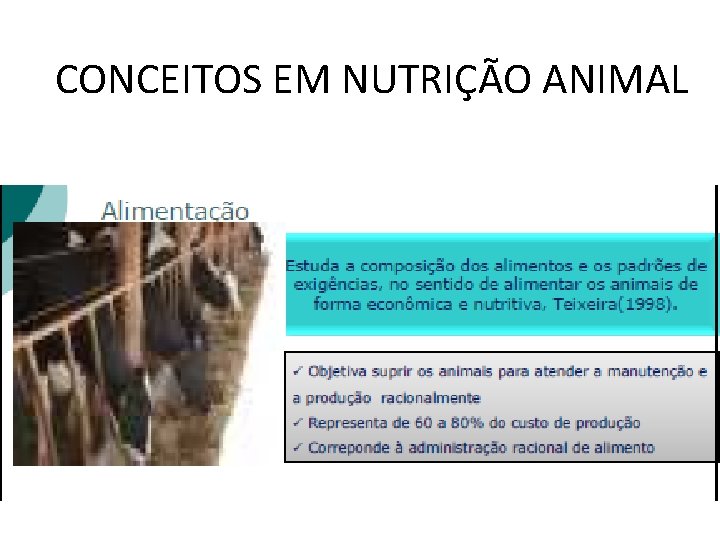 CONCEITOS EM NUTRIÇÃO ANIMAL 