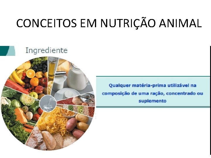 CONCEITOS EM NUTRIÇÃO ANIMAL 