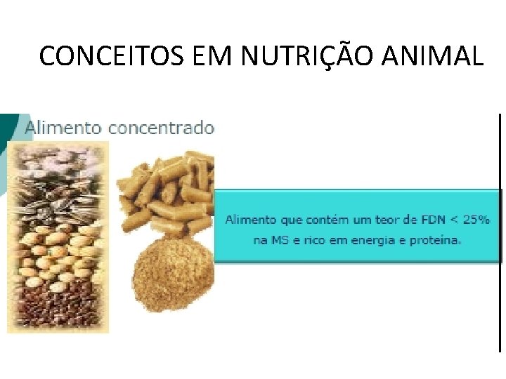 CONCEITOS EM NUTRIÇÃO ANIMAL 