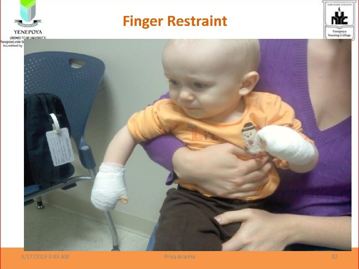 Finger Restraint 8/17/2019 8: 49 AM Priya Aranha 32 