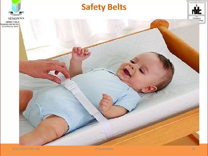 Safety Belts 8/17/2019 8: 49 AM Priya Aranha 38 