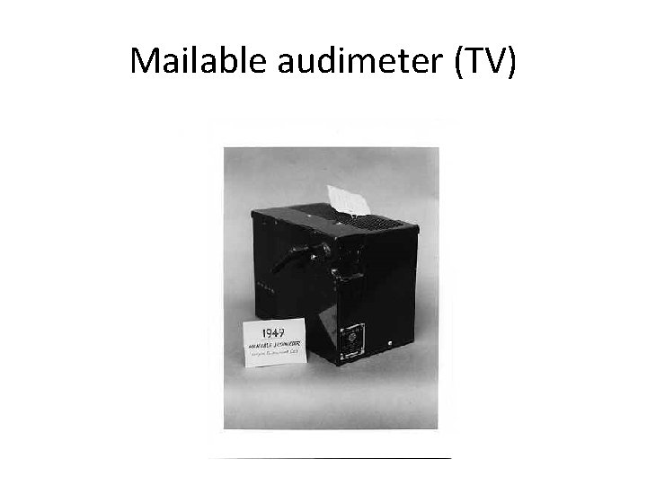 Mailable audimeter (TV) 