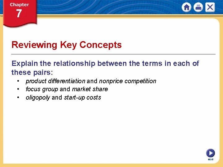 Reviewing Key Concepts Explain the relationship between the terms in each of these pairs: