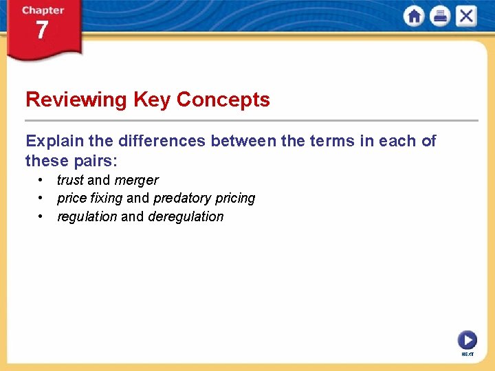 Reviewing Key Concepts Explain the differences between the terms in each of these pairs: