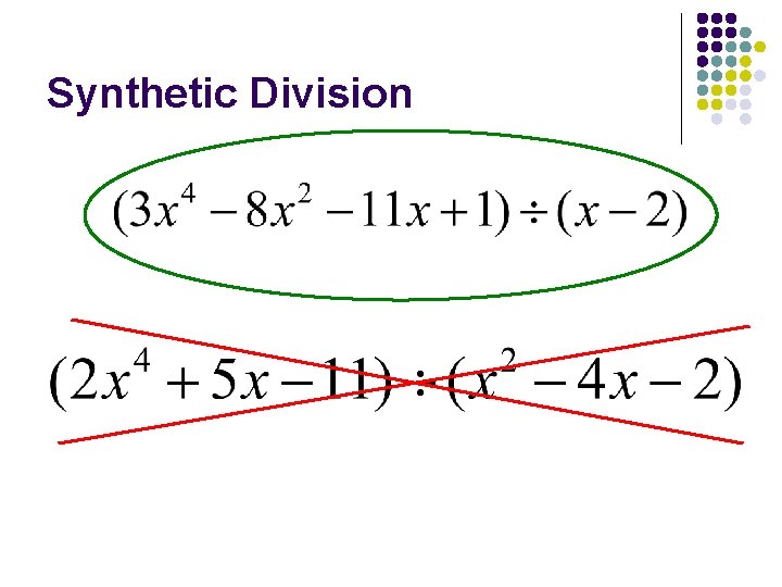 Synthetic Division 