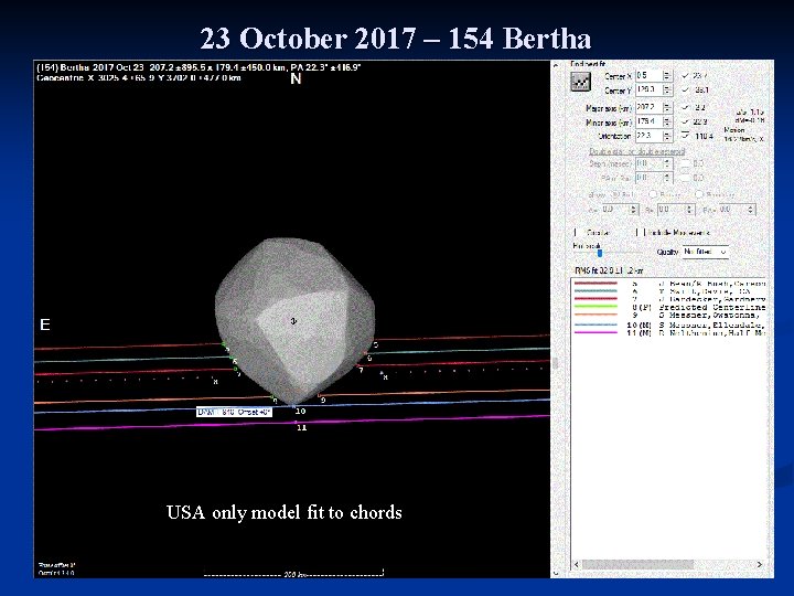 23 October 2017 – 154 Bertha USA only model fit to chords 