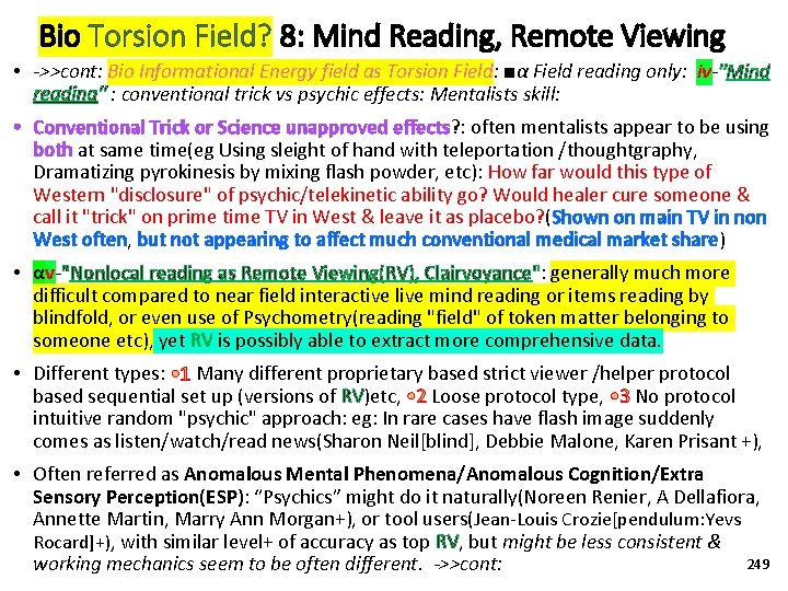 Bio Torsion Field? 8: Mind Reading, Remote Viewing • ->>cont: Bio Informational Energy field
