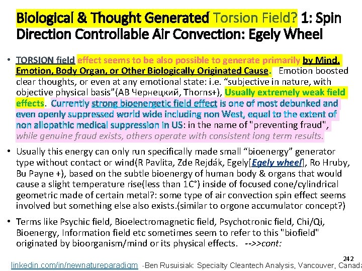 Biological & Thought Generated Torsion Field? 1: Spin Direction Controllable Air Convection: Egely Wheel