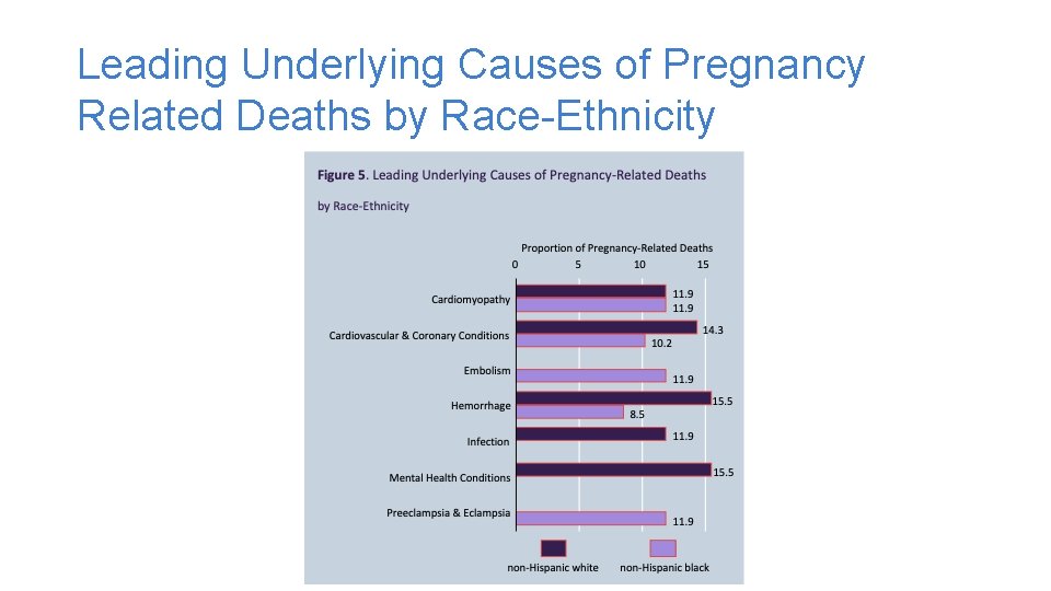 Leading Underlying Causes of Pregnancy Related Deaths by Race-Ethnicity 