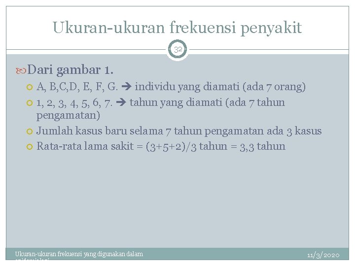 Ukuran-ukuran frekuensi penyakit 32 Dari gambar 1. A, B, C, D, E, F, G.