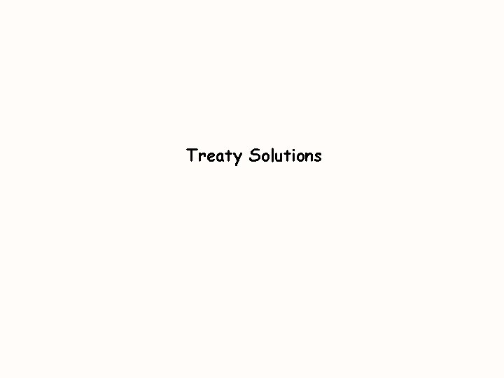 Treaty Solutions 