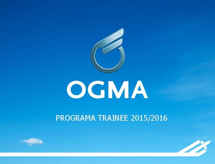 PROGRAMA TRAINEE 2015/2016 