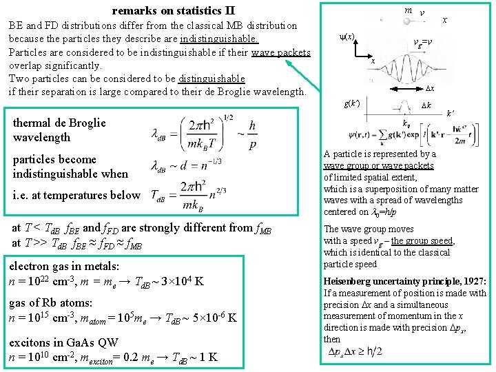 remarks on statistics II BE and FD distributions differ from the classical MB distribution