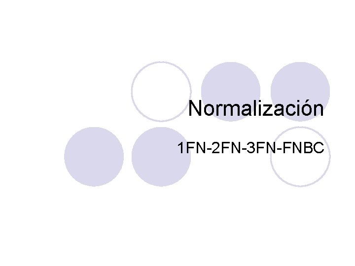 Normalización 1 FN-2 FN-3 FN-FNBC 