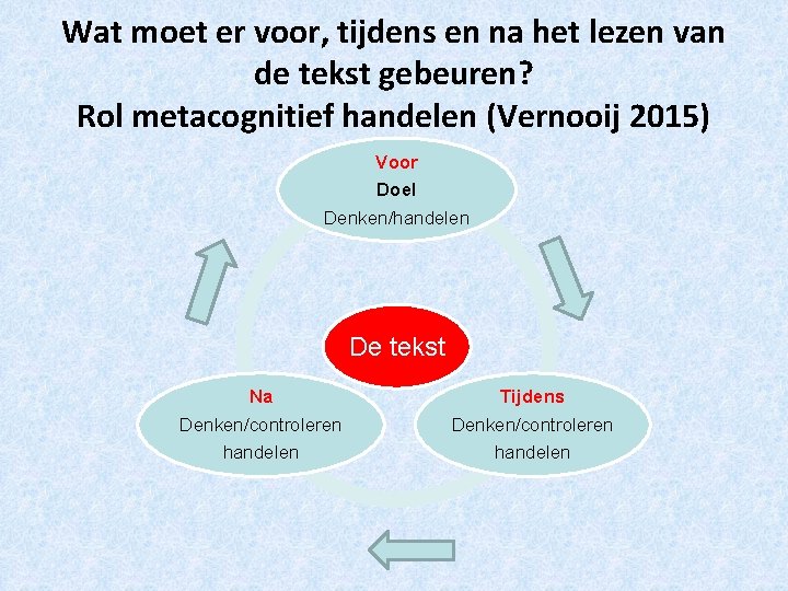 Wat moet er voor, tijdens en na het lezen van de tekst gebeuren? Rol