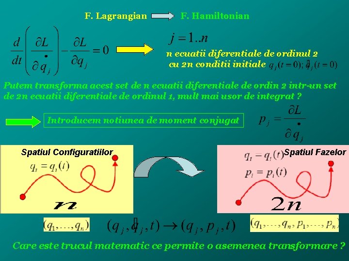 F. Lagrangian F. Hamiltonian n ecuatii diferentiale de ordinul 2 cu 2 n conditii