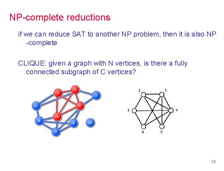 NP-complete reductions if we can reduce SAT to another NP problem, then it is