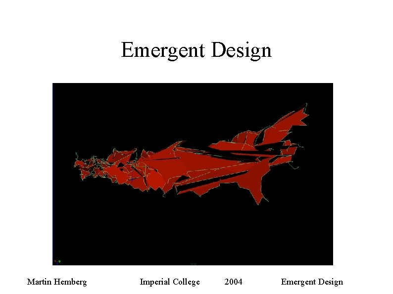 Emergent Design Martin Hemberg Imperial College 2004 Emergent Design 