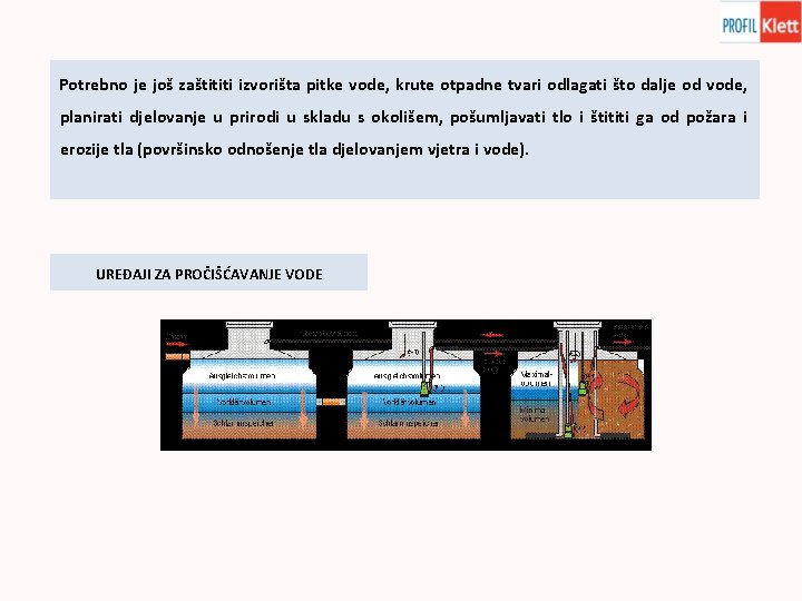 Potrebno je još zaštititi izvorišta pitke vode, krute otpadne tvari odlagati što dalje od