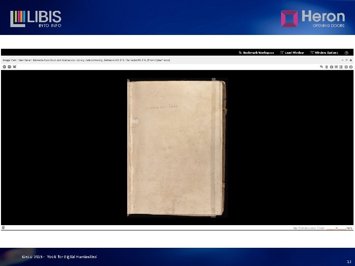 Selection of IIIF Mirador viewer • Virtual Vellum prototype image viewer suggested by Alamire
