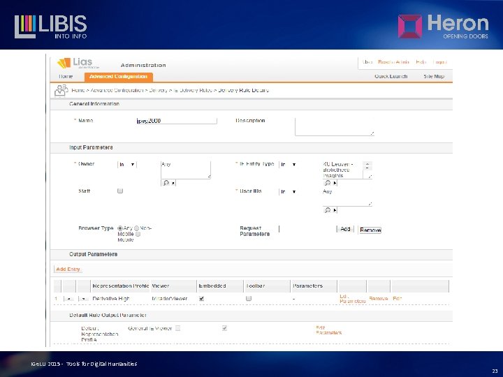 IGe. LU 2015 - Tools for Digital Humanities 23 