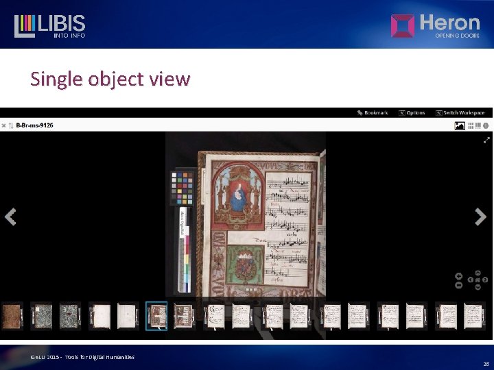 Single object view IGe. LU 2015 - Tools for Digital Humanities 26 