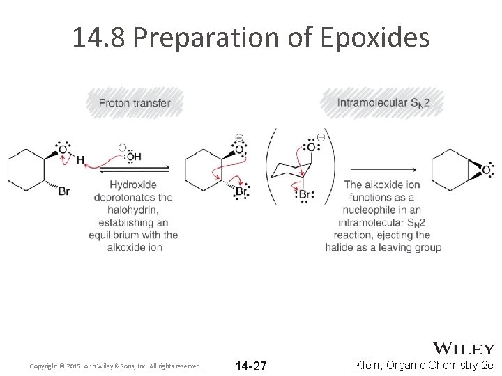 14. 8 Preparation of Epoxides Copyright © 2015 John Wiley & Sons, Inc. All