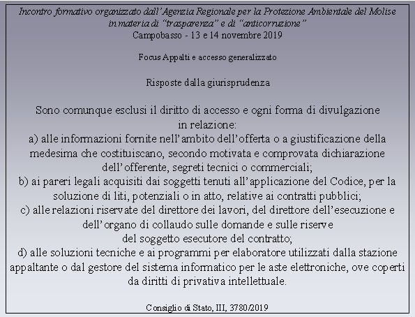 Incontro formativo organizzato dall’Agenzia Regionale per la Protezione Ambientale del Molise in materia di