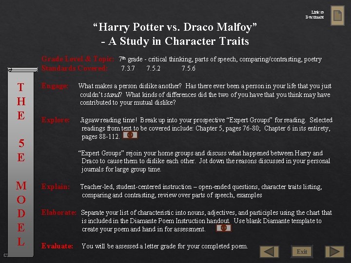 Link to Document “Harry Potter vs. Draco Malfoy” - A Study in Character Traits